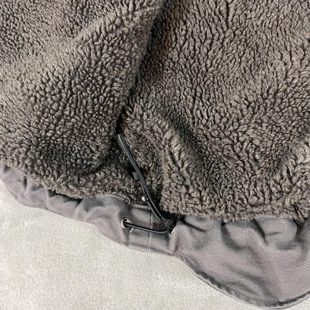 Carhartt Jacket Mens Medium Gray Hooded Sherpa Lined Full Zip Relaxed OJ3826-M - Picture 11 of 13